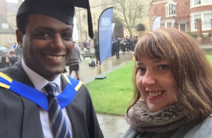 Darren Henry Graduation at University of Lincoln with Caroline Henry