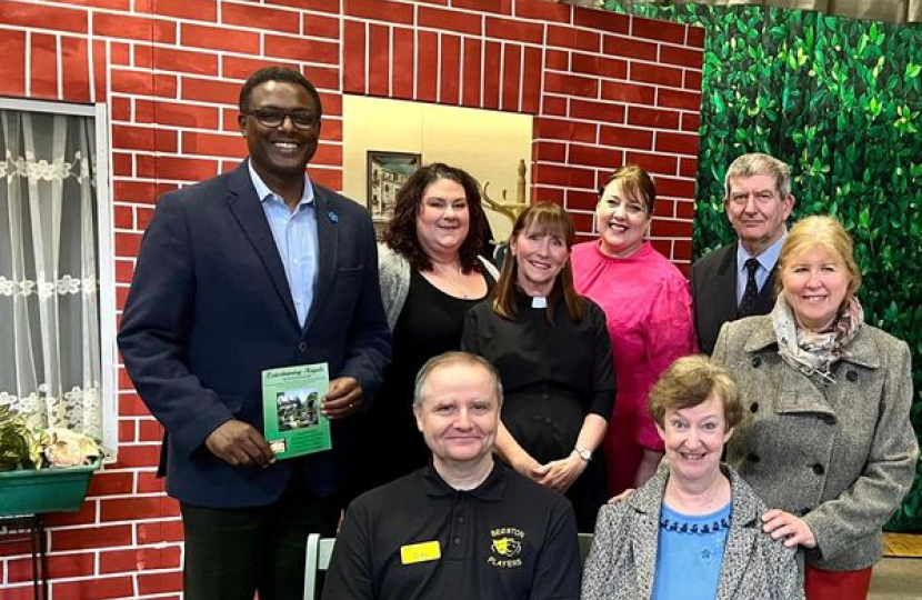 Darren Henry MP watches a performance by Beeston Players