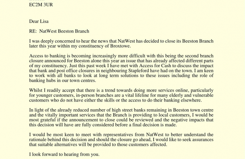 Natwest Letter