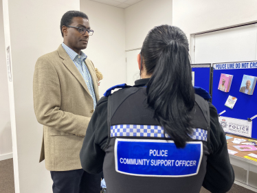 Darren Henry MP Candidate Broxtowe with Police