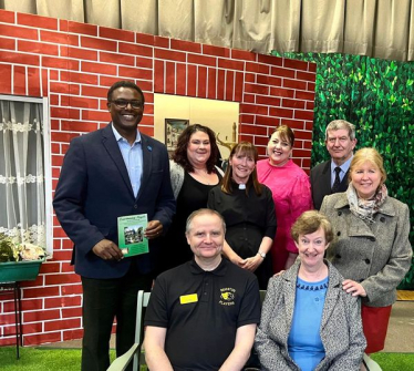 Darren Henry MP watches a performance by Beeston Players