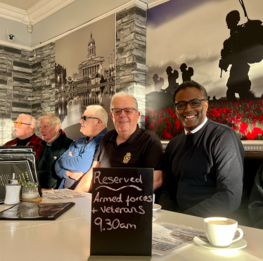 Darren Henry MP attends the Stapleford Armed Forces & Veterans Breakfast Club